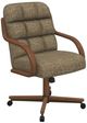 Chromcraft Customizable Ryland Tufted Back Swivel Tilt Caster Casual Dining Chair-3