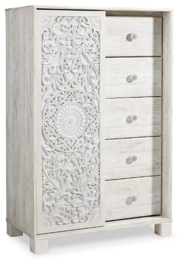 Signature Design by Ashley® Paxberry 6-Piece Whitewash Queen Panel Bed Set-3