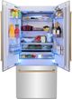 ZLINE Autograph Edition 36" 19.6 Cu. Ft. Stainless Steel Built In French Door Refrigerator with Water Dispenser and Ice Maker in Polished Gold Accents-3