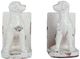 A & B Home Weathered/Cracked Antique White Porter Bookends-2