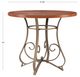Powell® Hamilton Brushed Medium Cherry Dining Table with Bronze Base-1