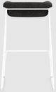 EQ3 Mackenzie Dark Grey/White Bar Stool-4