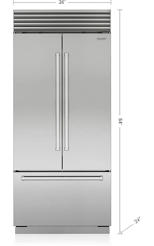Sub-Zero® Classic Series 36" 20.5 Cu. Ft. Stainless Steel French Door Refrigerator-3