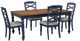 Powell® Trimble 5-Piece Beige/Navy Blue Dining Set-0