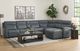 Flexsteel® Sawyer Marine Leather Power Reclining Sectional with Power Headrests and Lumbar with Custom Layout Options-1