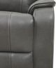 Primo™ International Brindle Charcoal Leather-Match Manual Swivel Glider Recliner-3