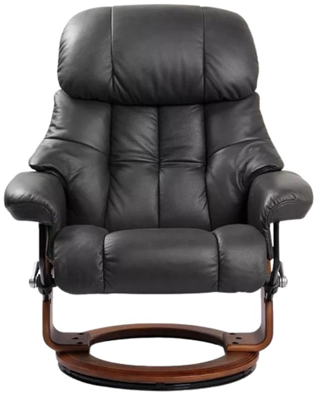 BenchMaster High Line Nicholas Charcoal Gray Chair and Ottoman Set-2