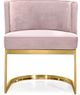 Meridian Furniture Gianna Pink/Gold Velvet Dining Chair-3