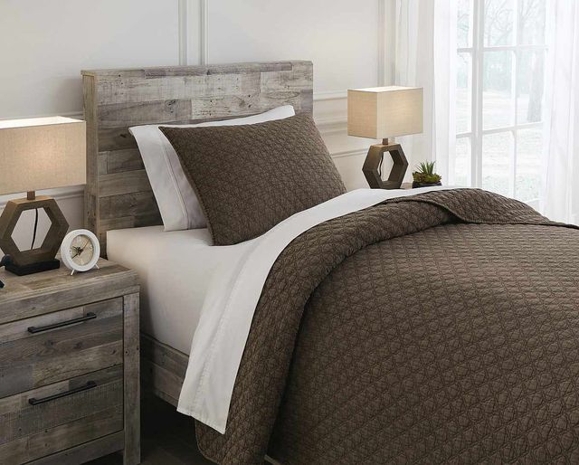 Signature Design by Ashley® Ryter Brown Queen/Full Coverlet Set-1