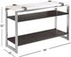 Magnussen Home® Paradox Pearl White Rectangular Sofa Table with Platinum Frame -2