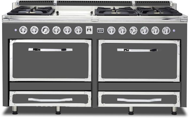 Viking® Tuscany 66" Damascus Gray Dual Fuel Pro Style Dual Fuel Range-0