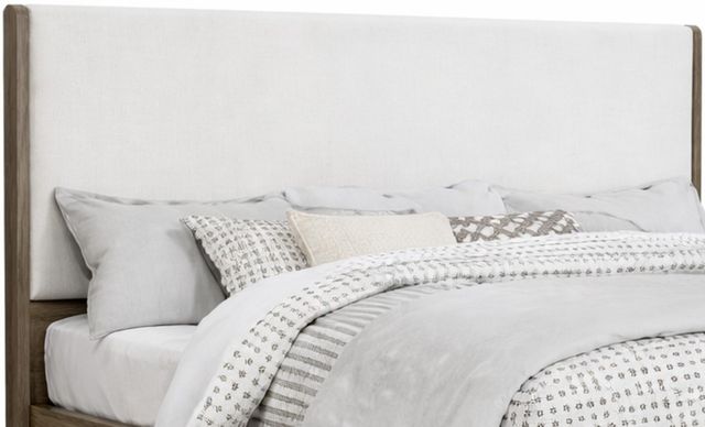 Crown Mark Veranda Brown/White Queen Upholstered Panel Bed-2
