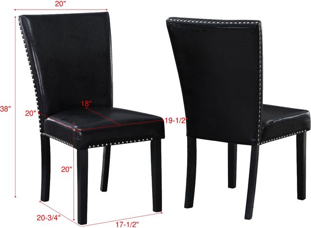 Crown Mark Tanner Black Side Chair-2