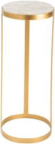 Crestview Collection Victoria White Table with Gold Base-1