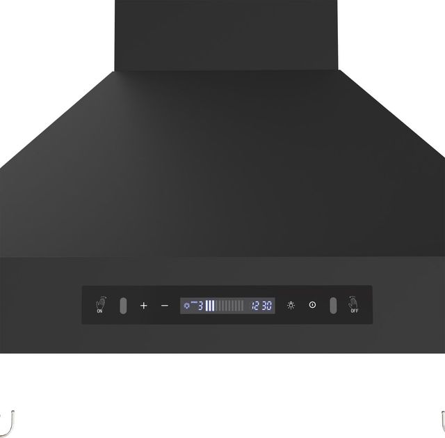 FORNO® Venezia Series Alta Qualita 30" Black Wall Mounted Range Hood  -3