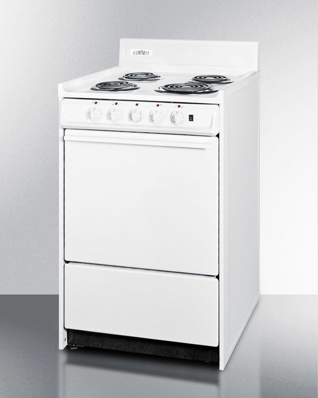 Summit® 20" White Freestanding Electric Range-2