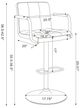 Coaster® Palomar Chrome/White Adjustable Bar Stool-2
