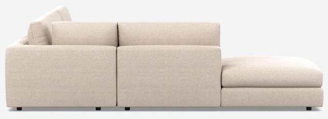 EQ3 Customizable Cello Plush 3-Piece Left-Arm Facing Sofa Sectional and Backless Chaise with Angled Arm-3