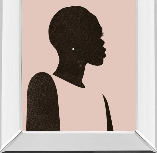Classy Art Pink Silhouette II by Jennifer Paxton Parker Mirror Framed Wall Art-1