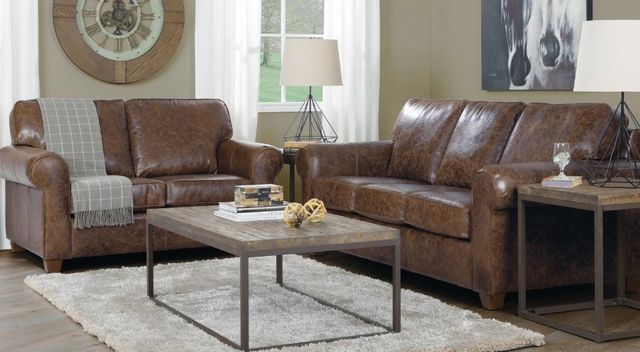 Decor-Rest® Furniture LTD Customizable 3179 Rolled Arm Leather Sofa-3
