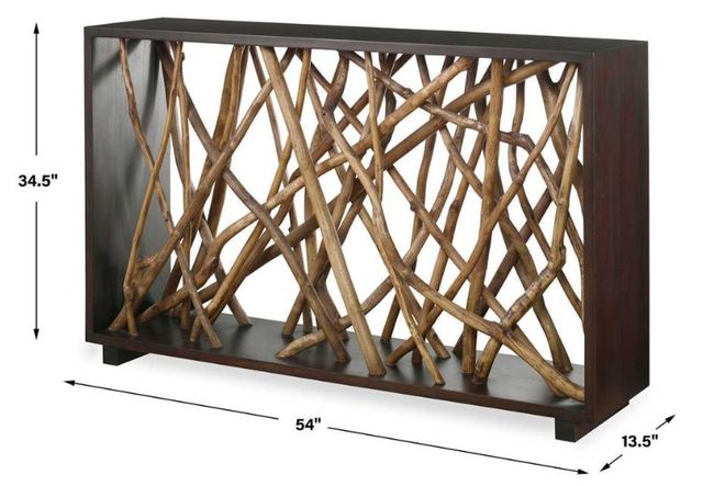 Uttermost® Teak Maze Walnut Console Table-2
