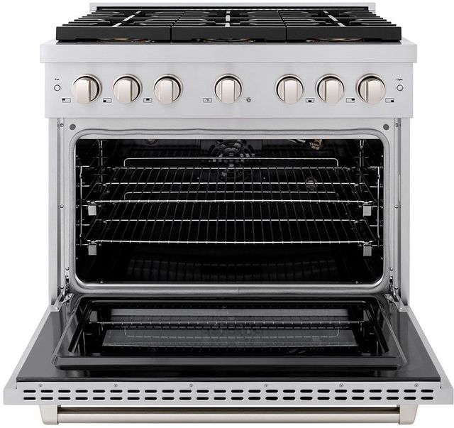 ZLINE Paramount Series 36" Stainless Steel Pro Style Gas Range with 6 Burner DuoPro™ Cooktop and Convection Gas Oven-1