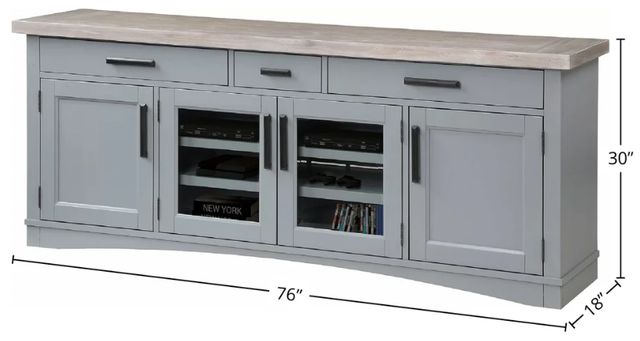 Parker House® Americana Modern Dove 76" TV Console-2