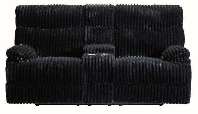 Elements International Admiral Masis Black Manual Motion Loveseat-0