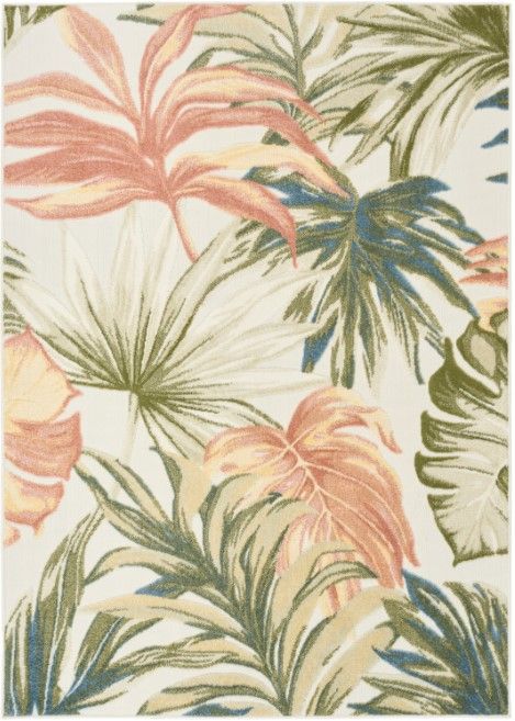 Nourison Home™ Aloha Ivory Green 5'x8' Style 5 Area Rug-0
