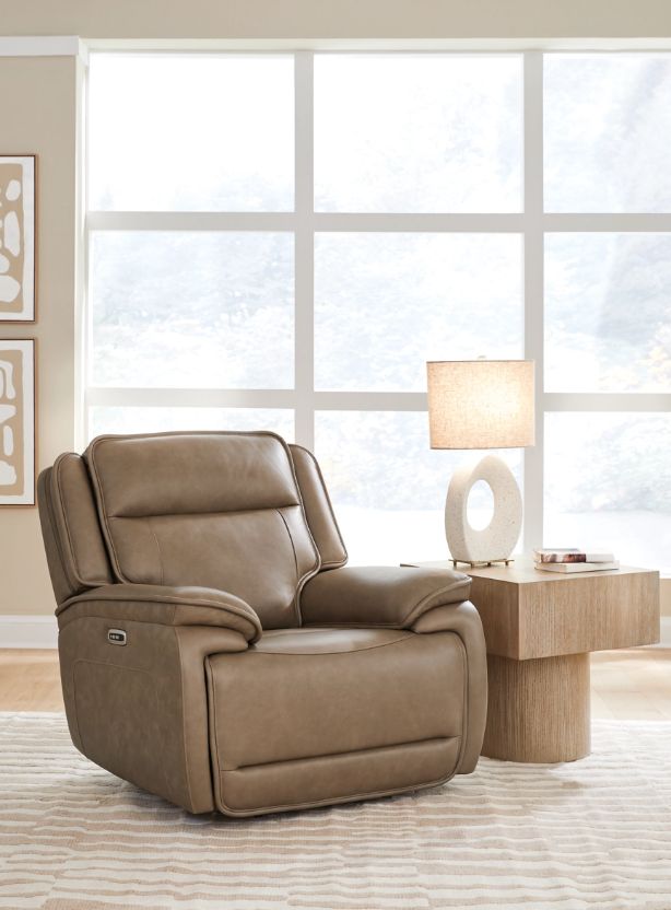 Signature Design by Ashley® Glencroft Sahara Power Recliner with Adjustable Headrest-2