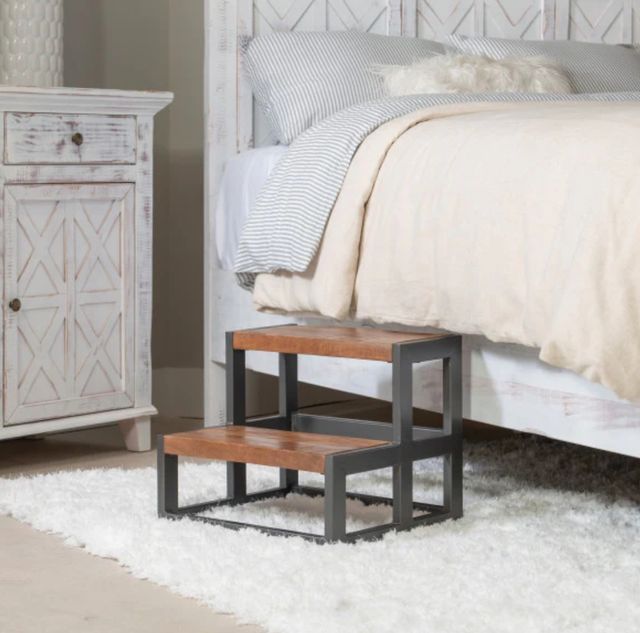 Powell® Bodie Gunmetal/Natural Bed Steps-1
