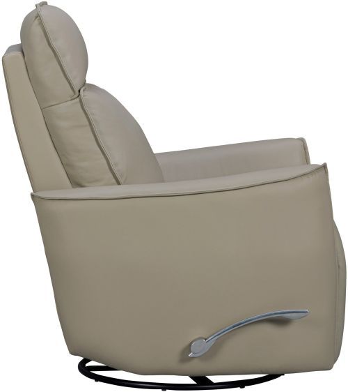 Parker House® Roxy Abby Light Gray Leather Manual Swivel Glider Recliner-2