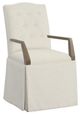 Fairfield® Customizable Entree Dining Camel Button Back Skirted Arm Chair-0