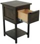 International Furniture Direct Dark Mita Black Chairside Table-2