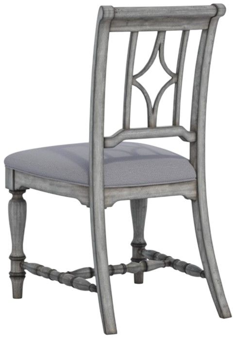 Flexsteel® Plymouth® 2-Piece Distressed Graywash Upholstered Dining Chair Set-4