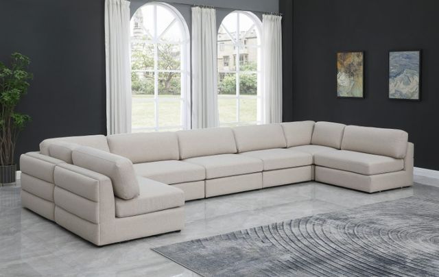 Meridian Furniture Beckham 7-Piece Beige Modular Sectional Sofa Set-3