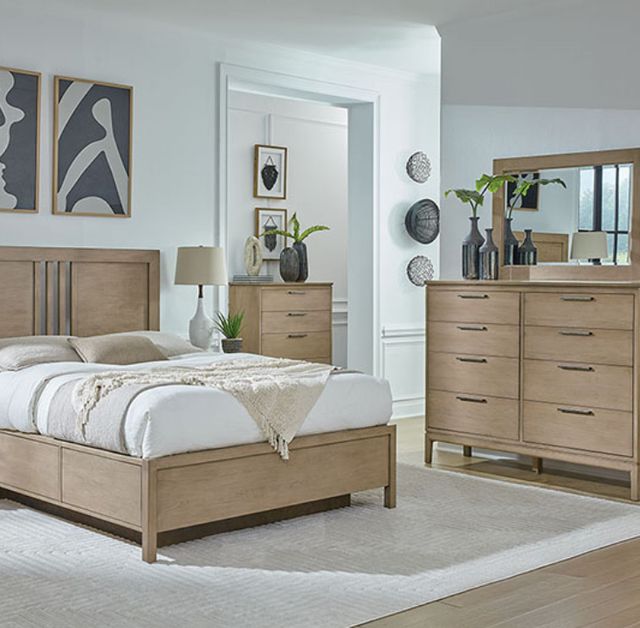 Whittier Wood® Furniture Bailey Almond 60" Dresser-2
