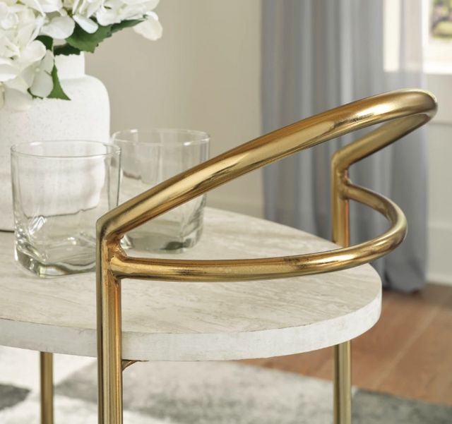 Signature Design by Ashley® Tarica Cream/Gold Bar Cart-3