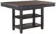 Homelegance® Baywater Black Counter Height Dining Table with Natural Tabletop -0
