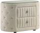 Coaster® Sonya 4-Piece Ivory Queen Upholstered Panel Bedroom Set-5