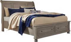 Signature Design by Ashley® Lettner Light Gray King 2-Drawer Sleigh Bed
