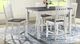 Elements International Kayla 5-Piece Gray/White Rectangular Counter Height Dining Set-0