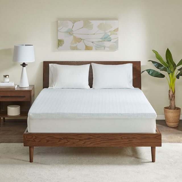 Olliix by Sleep Philosophy White 2" Twin Gel Memory Foam with 3M Cover-3