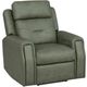 Flexsteel® Felix Forest Green Leather Power Recliner with Power Headrest and Lumbar-0