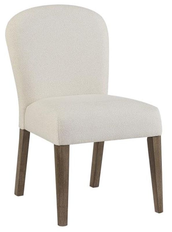 Bernards Trilogy Cocoa/White Sand Arch Upholstered Side Chair-0