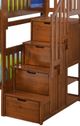 Night & Day Furniture™ Spices Bedroom Peppermint Cherry Twin over Full Stair Bunk Bed-1