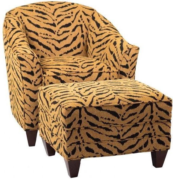 Marshfield Furniture Doris Black/Orange Ottoman-1