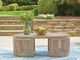 Signature Design by Ashley® Vision Lane Beige Wooden Outdoor Cocktail Table-5