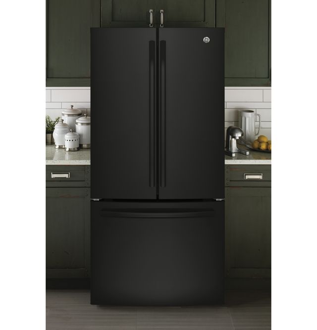 GE® 33 in. 18.6 Cu. Ft. Black Counter Depth French Door Refrigerator-5