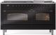Ilve® Nostalgie II Series 60" Glossy Black Pro Style Dual Fuel Range-0